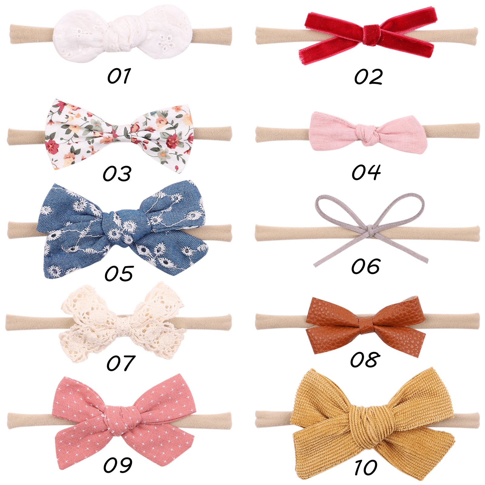 New Style Lace Bow Nylon Children's Headdress Wholesale Nihaojewelry display picture 1
