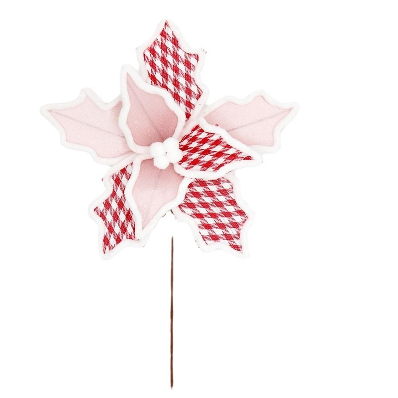 クリスマスデコレーションクリスマスツリースノーフレーク造花高級ベルベット造花クリスマスインサート26センチメートル布製フラワー|undefined