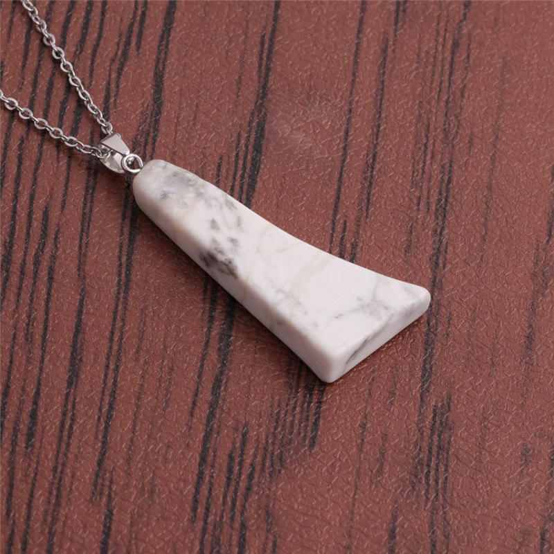 fashion simple geometric irregular stone pendant necklacepicture11
