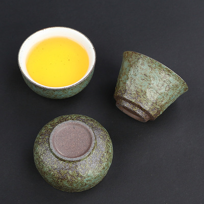 主人杯粗陶窑变中式复古功夫茶具创意品茗杯陶瓷个人杯喝茶闻香杯