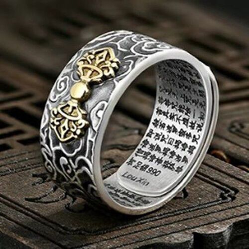 Creative retro Thai silver stacked mouth Pixiu ring female mascot eight guardians old jewelry men's index finger ring