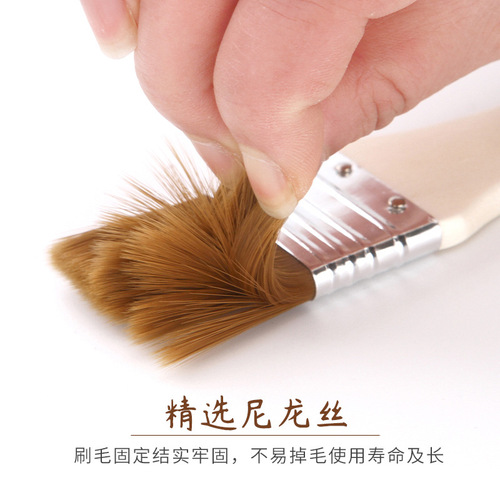 Brush set plastic wool log pole board brush combination watercolor gouache brush acrylic shading brush wall painting brush