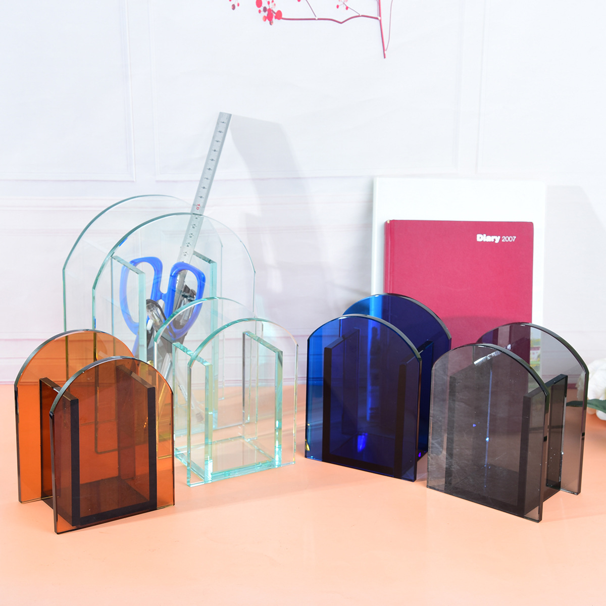 Glass modern resin decor for living room