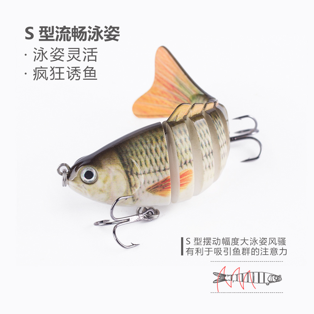Cross-border 10cm/15g3 set 5 piezas Luya cebo multi-Sección cebo 7 Bionic cebo sumergido artes de pesca cebo