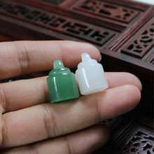 新疆白玉东陵玉印章 DIY吊坠挂件金丝玉称心如意半成品手串配饰