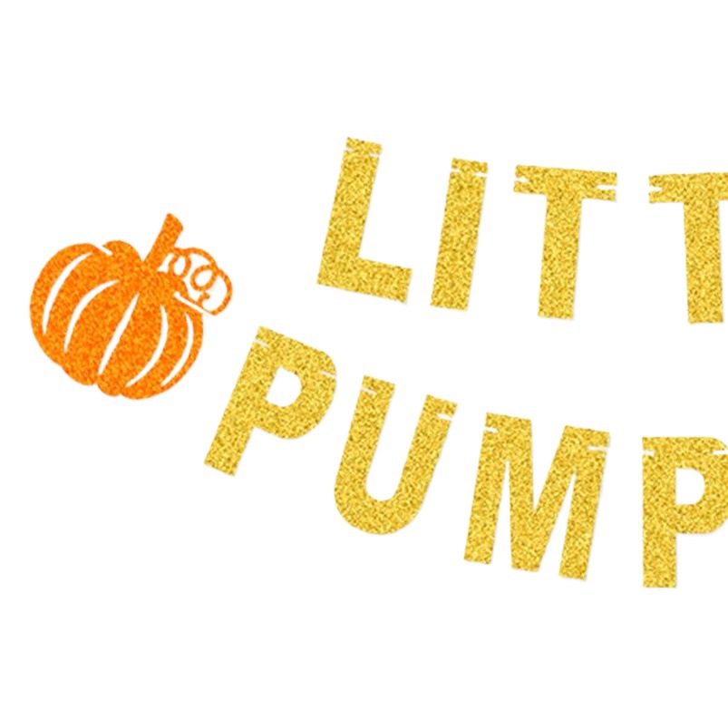 Acción de Gracias decoración del partido europeo y americano cadena bandera guirnalda pequeña calabaza carta brillo guirnalda