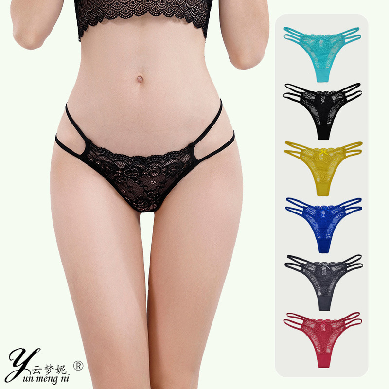 Sexy and Interesting Lace Two-Strap Temptation Women's Thong Factory Direct Supply Foreign Trade Cross-Border Supply Underwear for Women Sexy and Interesting Lace Two-Strap Temptation Women's Thong Factory Direct Supply Foreign Trade Cross-Border Supply Underwear for Women
