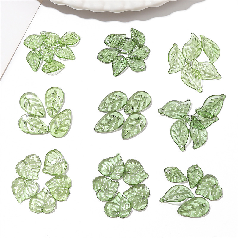 Acrylic Mini Tree Leaf Beads Handmade DIY Necklace Bracelet Earrings Loose Beads Jewelry Accessories Wholesale Acrylic Mini Tree Leaf Beads Handmade DIY Necklace Bracelet Earrings Loose Beads Jewelry Accessories Wholesale