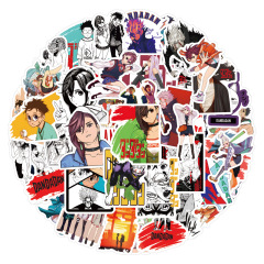 55張新款搞笑漫畫DANDADAN卡通塗鴉貼紙汽車行李箱水杯貼紙批發