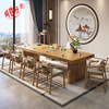 New Chinese style Large board Make tea Log tea table Office a living room Meeting room club Teahouse solid wood Tea tables and chairs combination