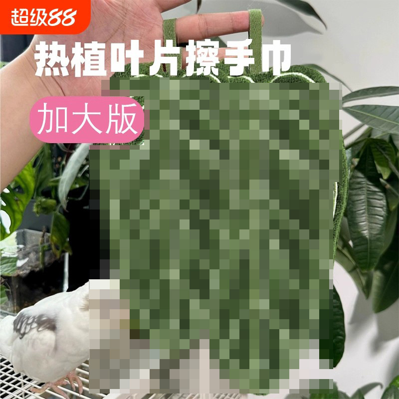 植物叶子擦手巾热植花烛手帕挂式厨房卫生间浴室可爱加厚创意毛巾|undefined
