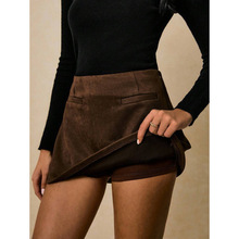 L 42095 Leather patch hip skirt ƴƤ��������ȹ�羳����ͨ