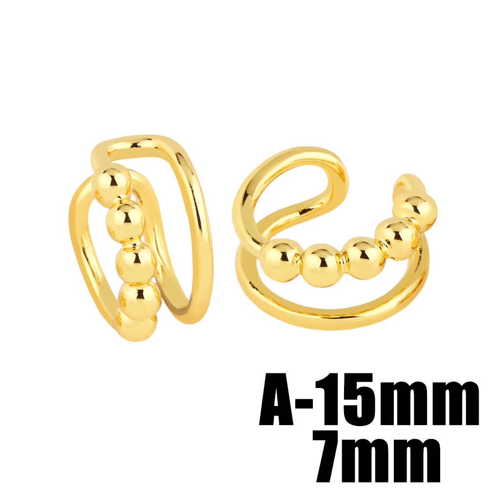 Fashion Irregular Copper Ear clips Plating Inlay Zircon Copper Earrings