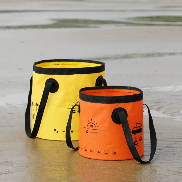Marjaqe Water Bucket Foldable Car Wash Bucket Pvc Clip Mesh Fishing Bucket Outdoor Portable Car Water Bucket