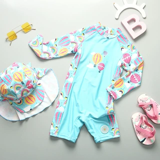 外贸女宝宝泳衣夏速干女童泳衣连体游泳衣婴儿泳衣小童沙滩冲浪服