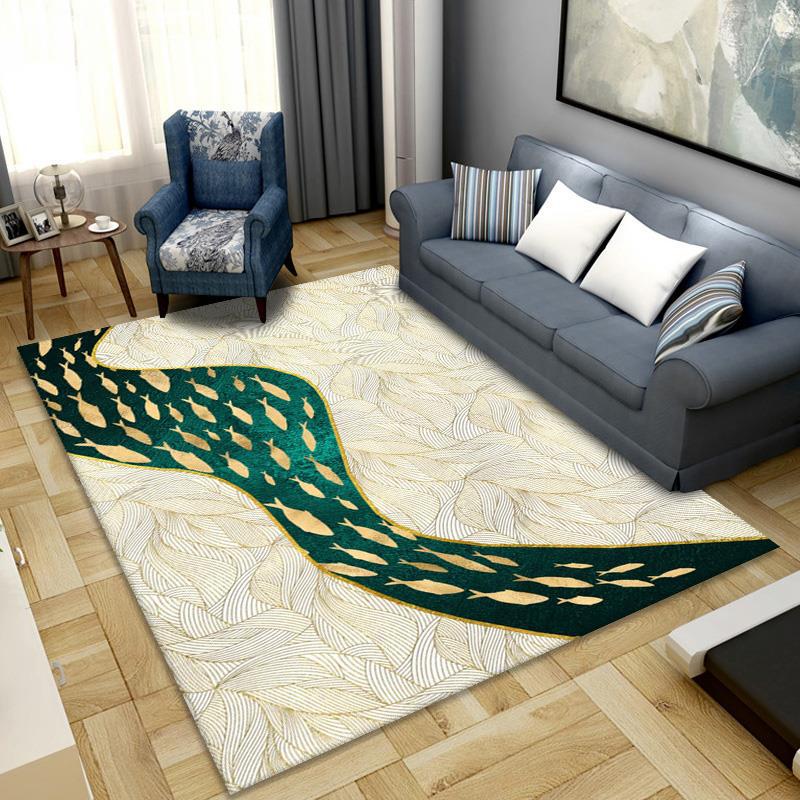 Alfombra nórdica sala de estar sofá mesa de café manta moderna minimalista Luz de lujo Casa dormitorio totalmente cubierto área grande puerta mat image 25
