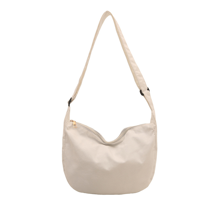 Nueva primavera y verano de 2025, nueva bolsa de gran capacidad de literatura y arte de seda de color sólido, bolsa de mochila relajada casual.