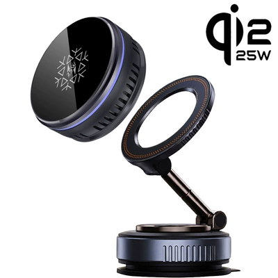 Qi2.2 Magnetic Wireless Charging Car phone holder - qi22-25w-wireless-charging-vacuum-magnetic-base