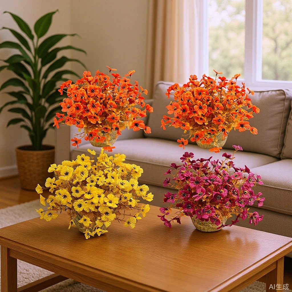 Amazon Cross-Border Autumn Eucalyptus Violet Autumn-Style Bouquet Artificial Flowers for Indoor and Outdoor Courtyards