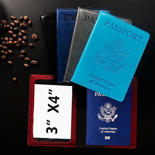 U.S. Passport Protective Cover Passport Vaccine Card Cover Multiple Colors Customizable PU Imitation Leather Passport Holder