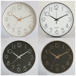 12英寸30CM静音挂钟时尚家用客厅立体数字简约钟表批发wall clock