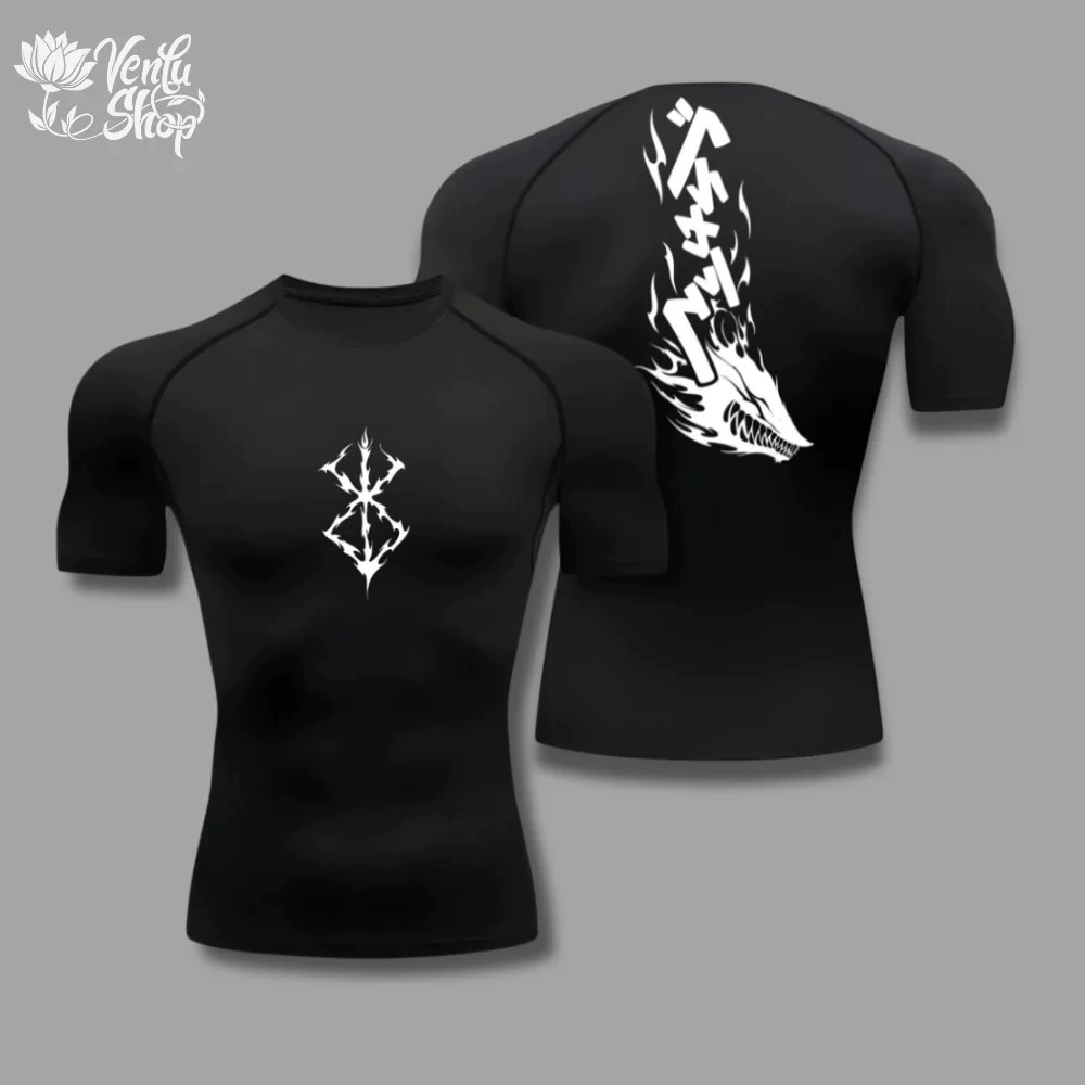 Аниме 2D-принт колготки футболки быстрорежитые спортивные топы с высокой пулей трансграничные производители продают мужскую спортивную одежду