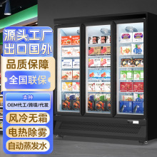 立式冷冻展示柜速冻食品海鲜肉类速冻柜大容量冰柜商用超市冷柜