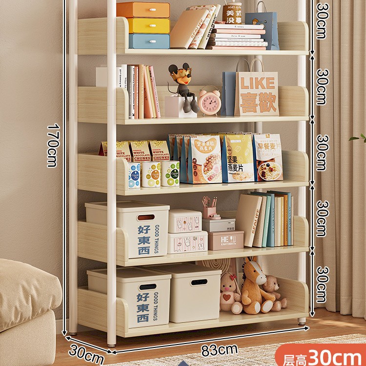 Estante de almacenamiento multicapa estante de almacenamiento de piso simple estante de libros de hierro forjado estante de almacenamiento de sala de estar estante de exhibición estante de biblioteca doméstica