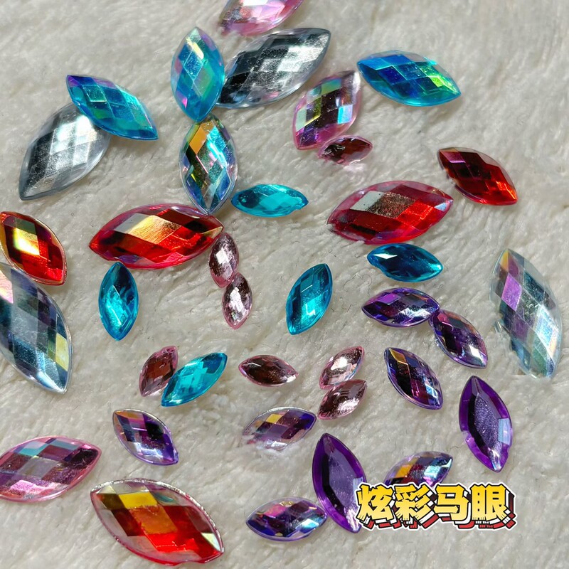 Transparent white turtle surface drop drill acrylic drill hole glass crystal mobile phone nail stick drill color decoration