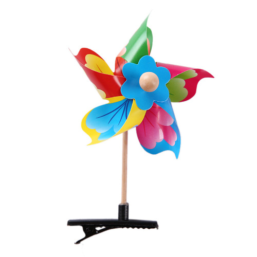 Factory Direct Sale Windmill Hairpin Wholesale Kindergarten May Day Outing Children's Gift Toys Small Windmill Wholesale
