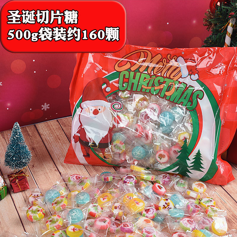 크리스마스 슬라이스 캔디 [500g] 봉지, 약 160개입