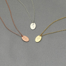 亚马逊ETSY定制s925十二月份BirthdayNecklace椭圆形生辰吊坠项链