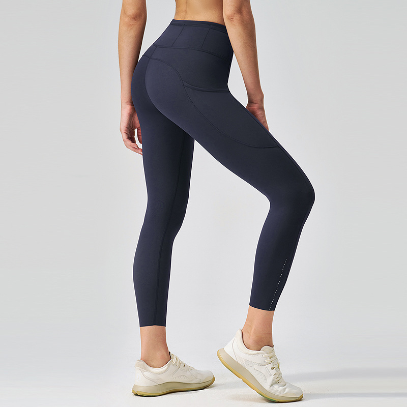 Pantalones de yoga lulu para mujer cintura alta modelado melocotón glúteos pantalones de fitness tiras reflectantes nailon 66 leggings deportivos 24"