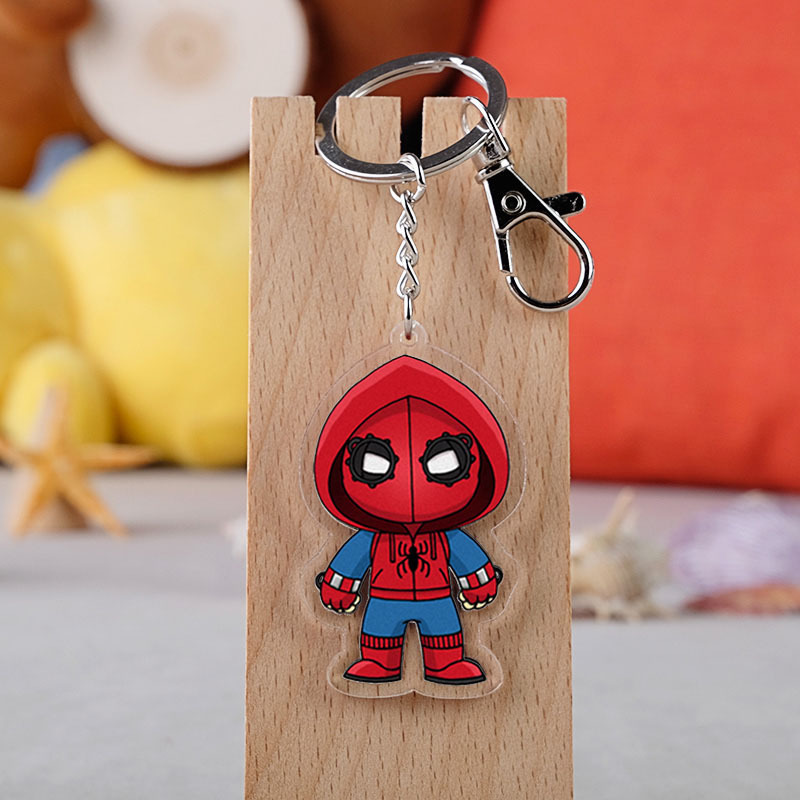 Movie Perimeter Spider-Man Acrylic Keychain Venom Agent Transparent Pendant