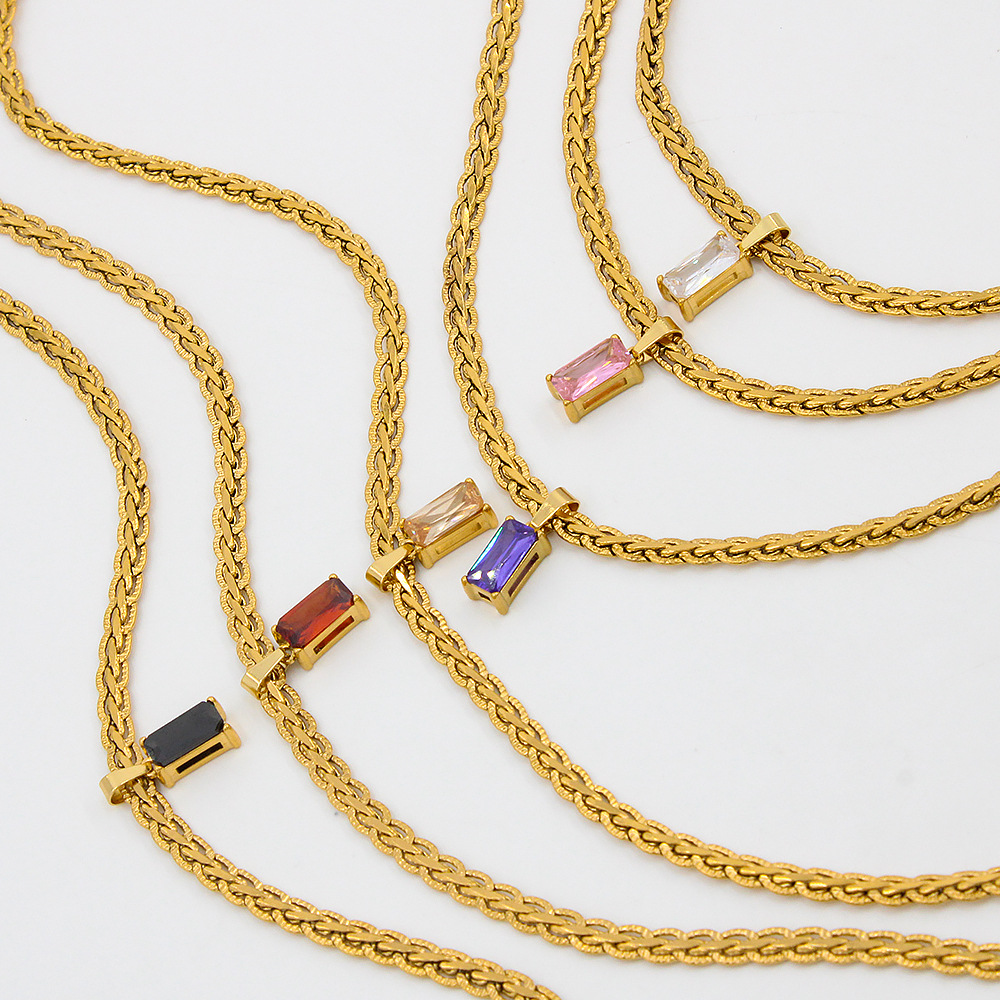 Fashion Geometric Copper Water Drop Pendant Necklace 1 Piece