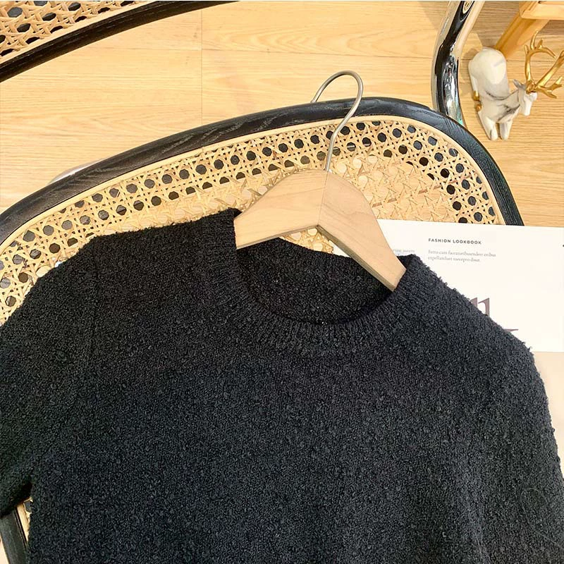 Knitted spring summer black sweater, (Physicals), 2022