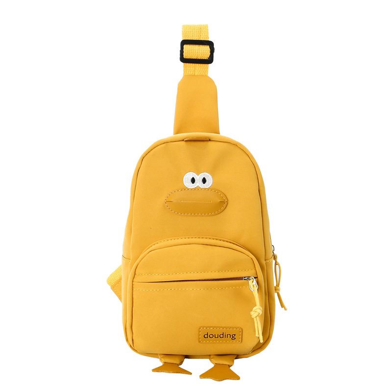 Bolsa infantil 2025, nueva bolsa de viaje estilo coreano para niñas, linda bolsa de pecho con diseño de pato de dibujos animados, bandolera para niños