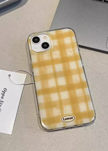 Nueva hebilla de cuero de amor tridimensional a cuadros de color en contraste 15ProMax iPhone13 para Apple 14 funda para teléfono móvil 12 mujeres