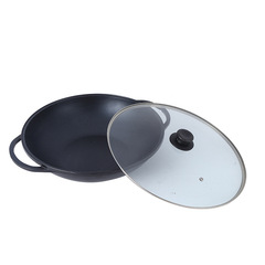 New Aluminum Die-Cast Double-Sided Wok Gift Engraving Non-Stick Cooking Pan Kitchen Universal Flat Pan Wholesale