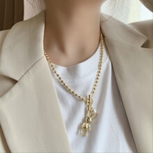 韩国兔子项链女轻奢小众设计感百搭锁骨链可爱兔子项链吊坠金日系