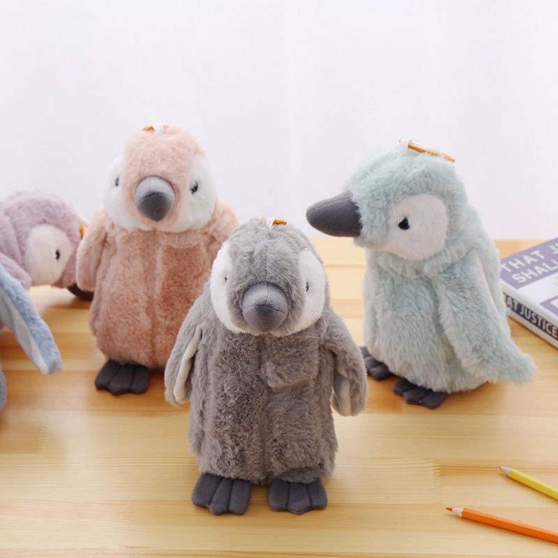 Пингвин плюшевая сумка-ручка мультфильм животных креативная сумка-ручка большой емкости на день рождения новогодний подарок игрушка карандаш канцелярская коробка