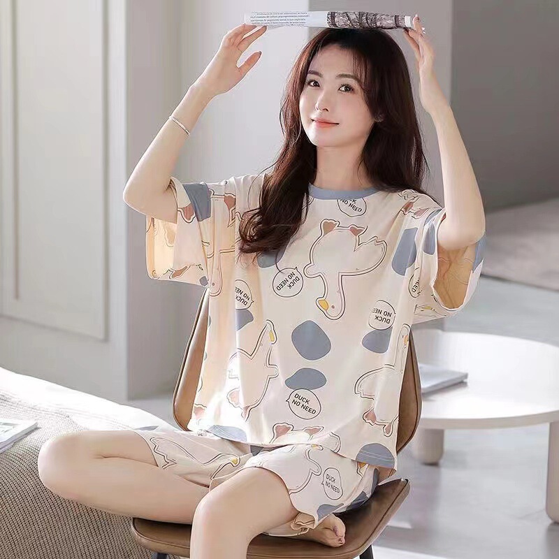 Summer short-sleeved shorts pajamas women's sweet ins outdoor casual home wear cartoon cute princess style suit Summer short-sleeved shorts pajamas women's sweet ins outdoor casual home wear cartoon cute princess style suit