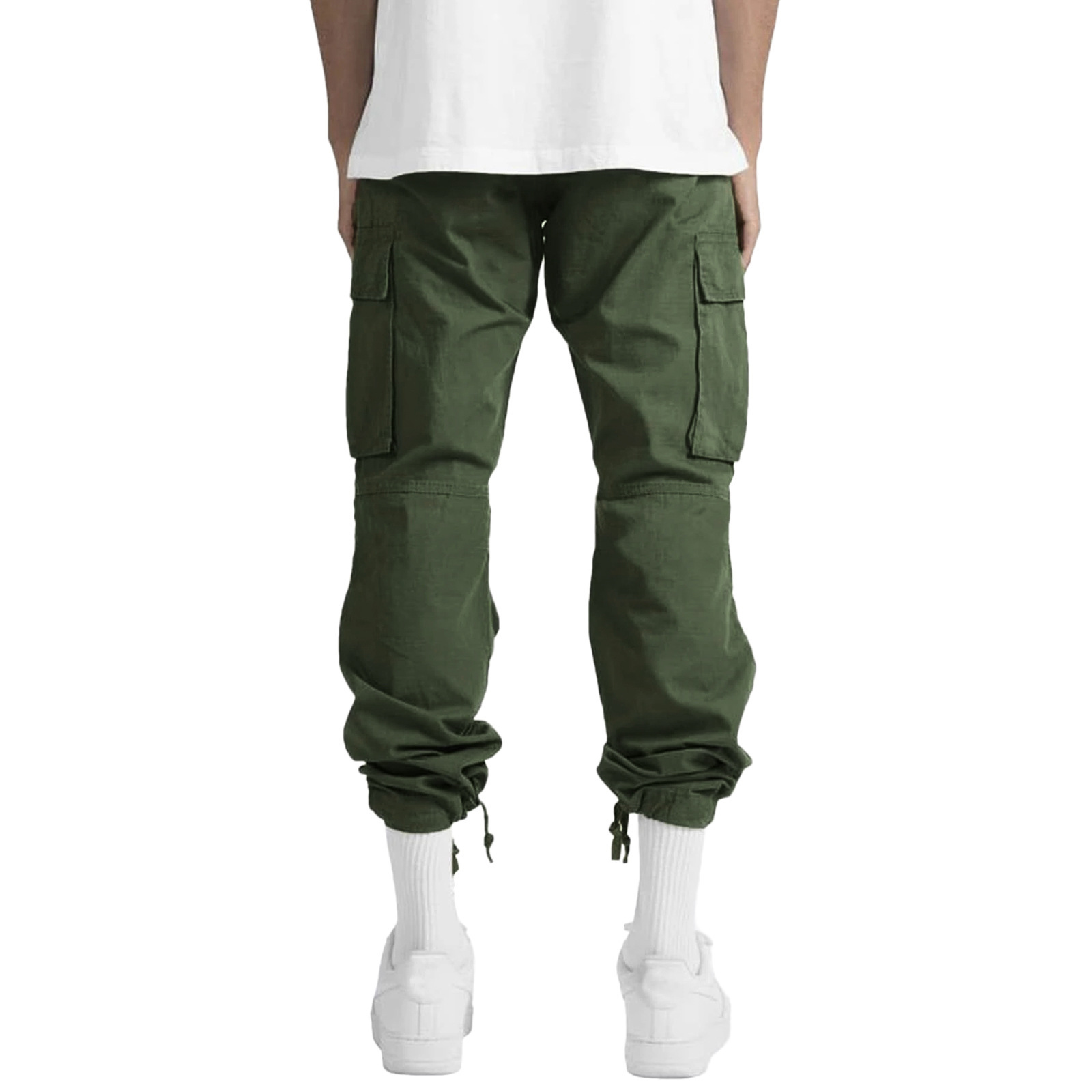 Pantalons de travail décontractés pour hommes, nouvelle collection printemps-automne, avec cordon de serrage et poches_voghion.com