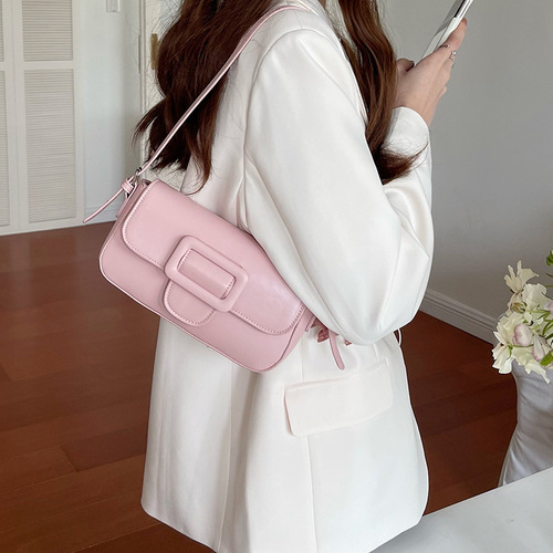 Thai Poly bag for women 2024 new niche design trendy brand retro shoulder armpit bag Cambridge bag baguette bag