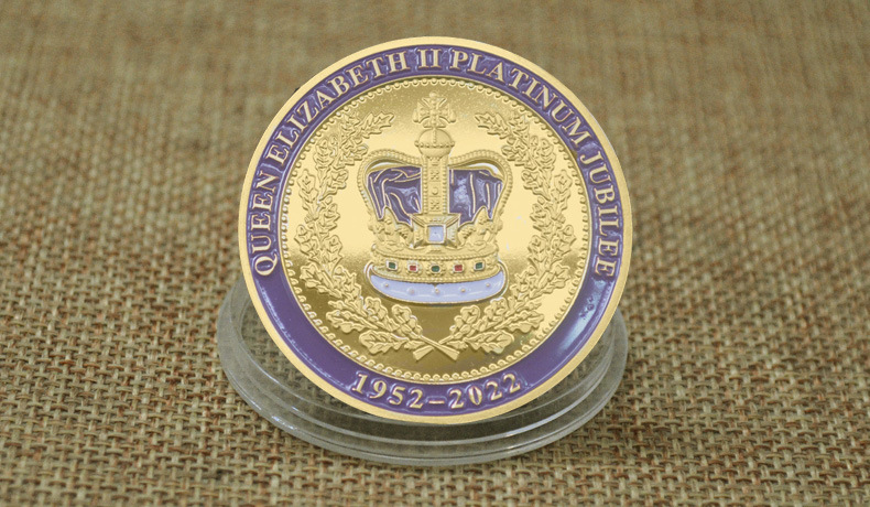 英国女王纪念币伊丽莎白纪念章 烤漆金属徽章硬币 收藏币-阿里巴巴