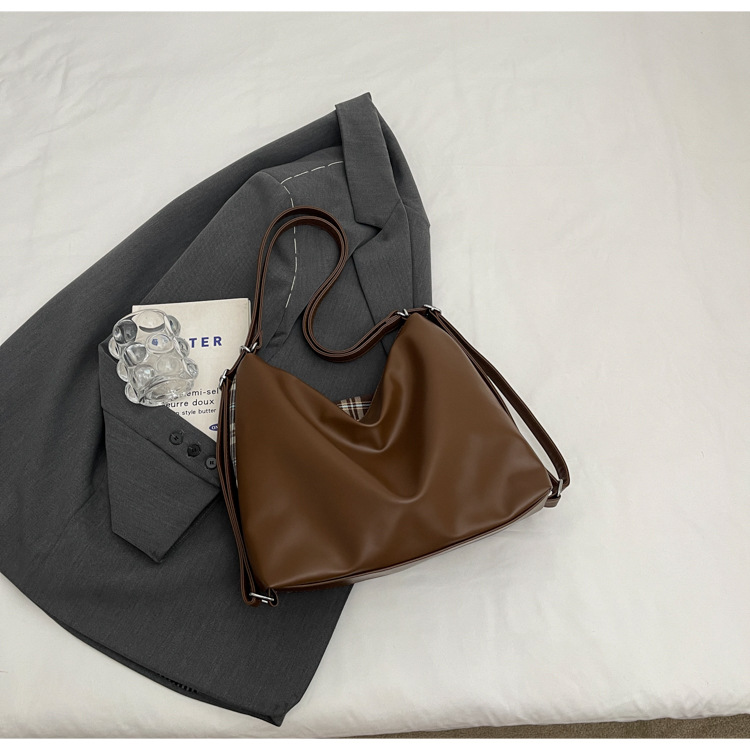 New Super Hot Large Capacity Women's Cute Sausage Dog Plaid Shoulder Autumn/Winter Versatile Fashion Simple Tote Bag_voghion.com