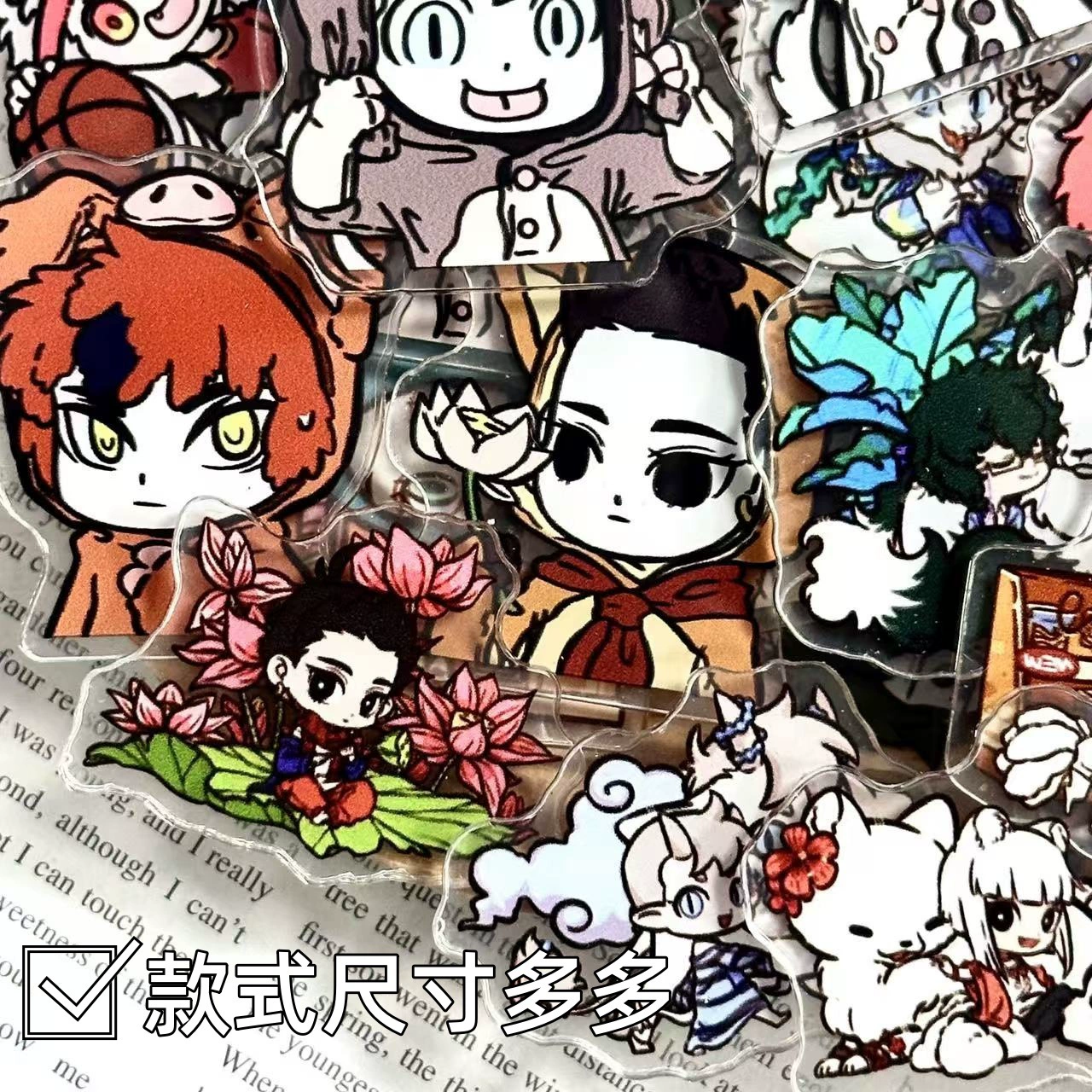 Cartoon cute acrylic small jewelry, accessories handmade