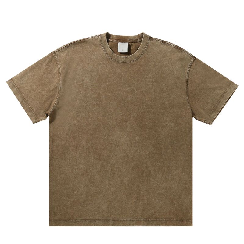 300 グラムヘビーウェイトピュアコットンウォッシュ Tシャツウォッシュ Tシャツレトロトレンディブランドルーズ Tシャツヨーロッパとアメリカのクロスボーダー Tシャツ男性用|undefined