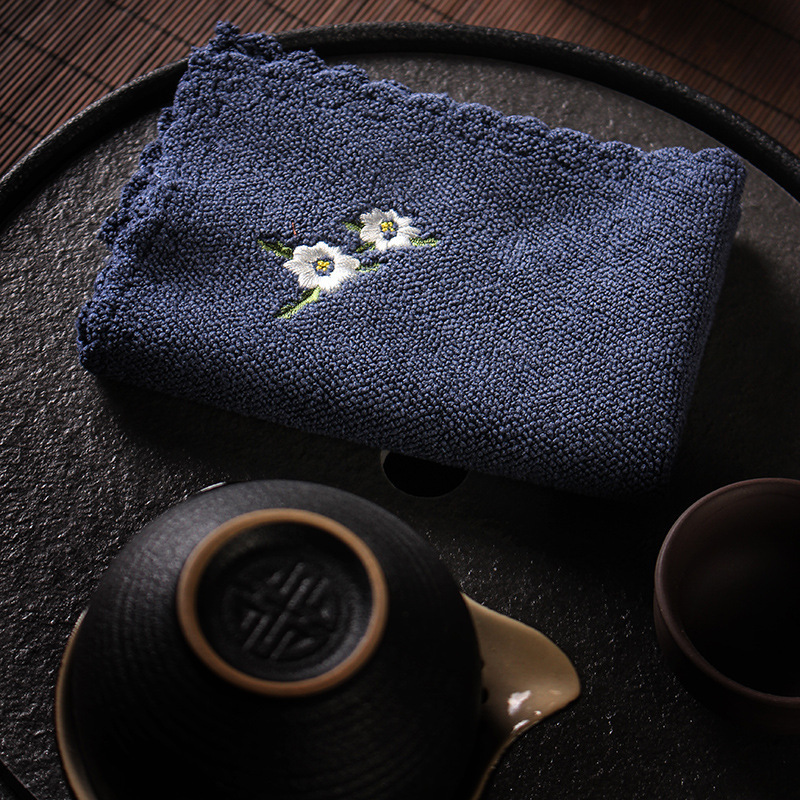 Estilo japonés algodón de lino toalla de té paño de té absorbente espesado Zen mantel ceremonia del té mesa de té trapo personalizable logo