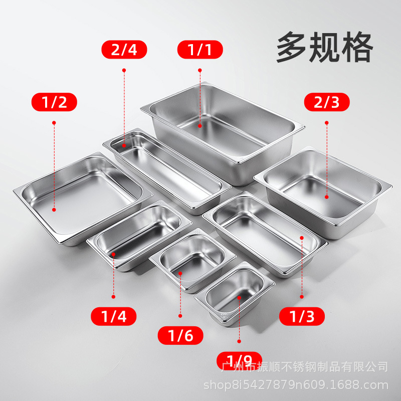 Bandejas de Acero Inoxidable para Comida – Rectangulares, con Base Térmica, Ideal para Buffet o Comedores